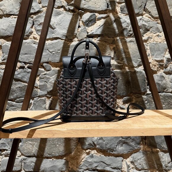 Goyard 2019 Black Goyardine Mini Alpin Convertible Backpack - Picture 4 of 16